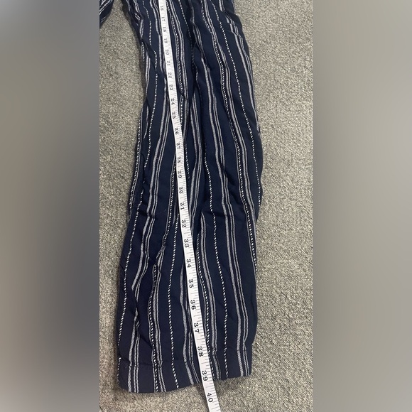 tgla Wide Leg Navy and white Striped Pants size S - Picture 4 of 4